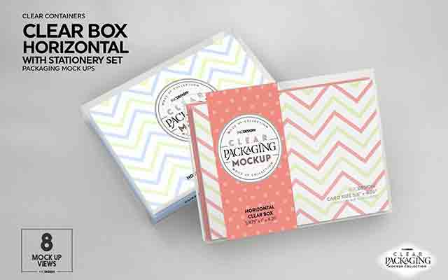 Clear-Box-with-Stationery-Set-Mockup-3963876-Free-Download