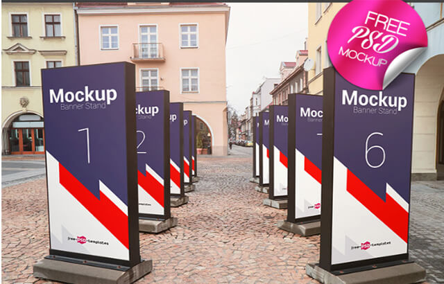 FREE BANNER STAND MOCK UP PSDLY