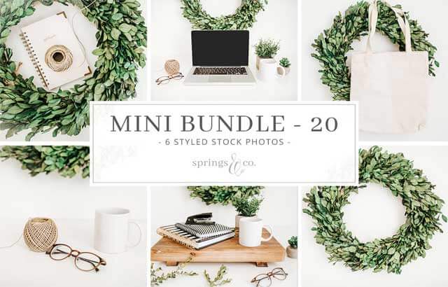 Greenery Wreath Mini Photo Bundle 20 BySprings 2526 Co Free Download