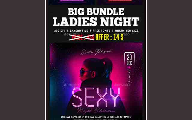 Ladies-Night-Club-Flyer-Bundle-Free-Download-G-Drive