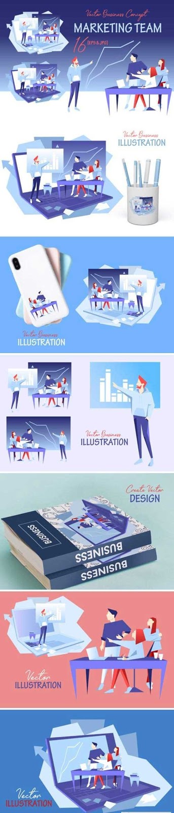 Marketing-Team-Vector-Design-Set-Infographics--Free-Download-psdly