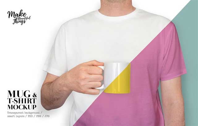 Mug Mockup And Editable T Shirt ByMake Beautiful Things Free Download