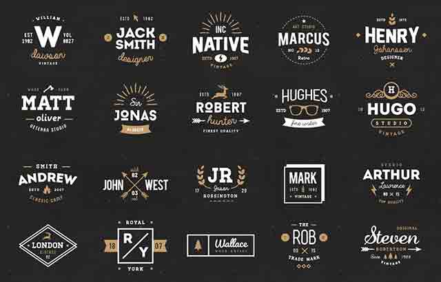 20 Vintage Logos 2526 Badges Vol 01 Free Download