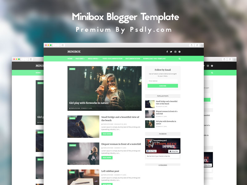 Minibox Blogger Template Premium Free