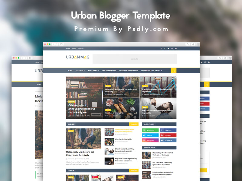 Urban Mag Blogger Template Premium Version Download Free