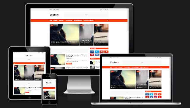 Vector Blogging Blogger Template 1