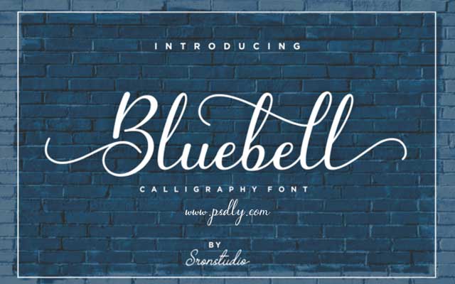 Bluebell Calligraphy Font Bluebell Calligraphy Font