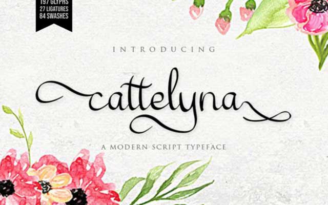 Cattelyna Classy Calligraphy Font Cattelyna Classy Calligraphy Font