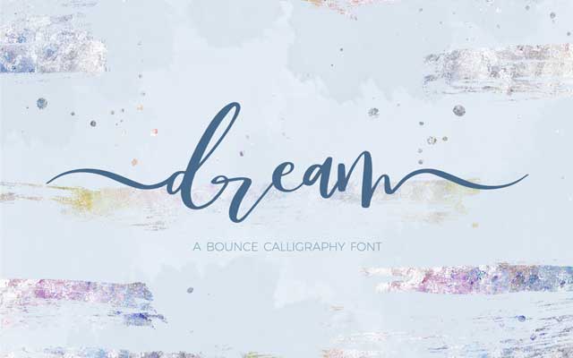 Deam Bounce Calligraphy Font Deam Bounce Calligraphy Font