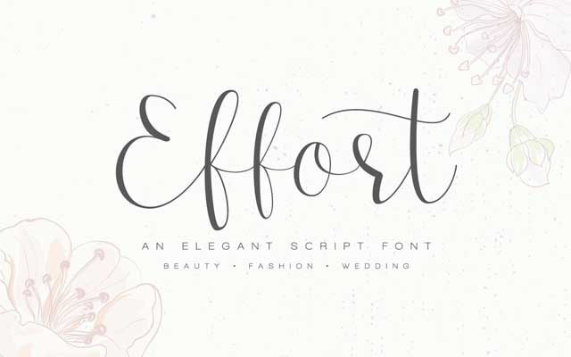 Effort Calligraphy Font Effort Calligraphy Font