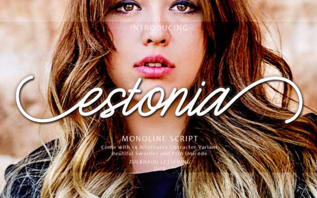 Estonia Calligraphy Font Estonia Calligraphy Font