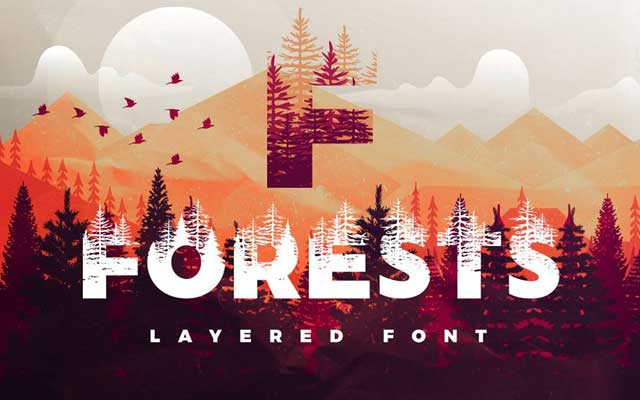 Forests Layered Font