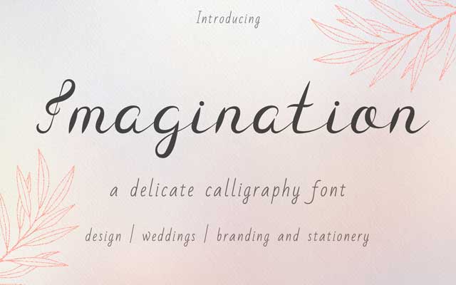 Imagination Calligraphy Font Imagination Calligraphy Font