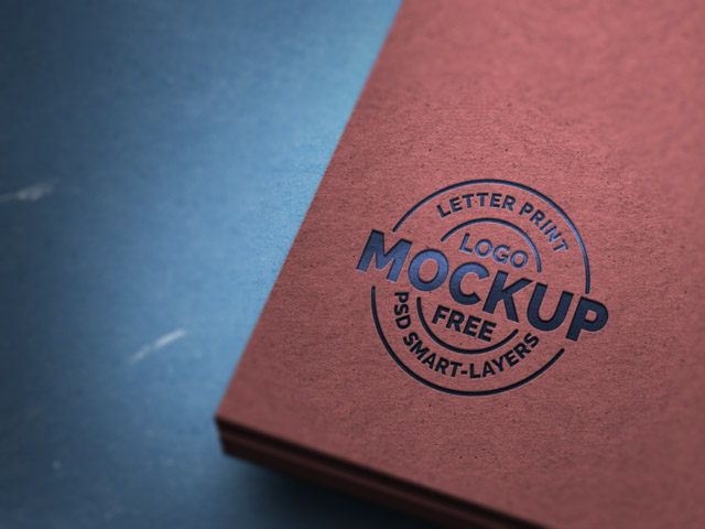Latter Print Logo Mocckup PSD 1