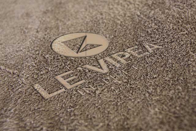 Leather Texture Background Logo Mockup PSD