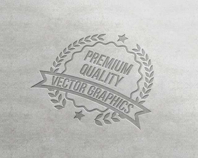 Letter Press Logo Mockup PSD