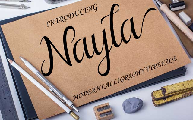 Nayla Calligraphy Font Nayla Calligraphy Font