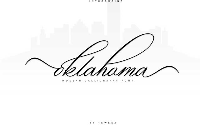 Oklahoma Calligraphy Font Oklahoma Calligraphy Font