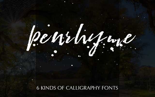 Penrhyme Calligraphy Font Penrhyme Calligraphy Font