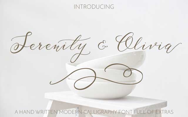 Serenity Olivia Calligraphy font Serenity Olivia Calligraphy font