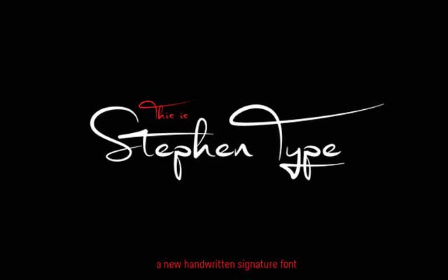 Stephen Type Font Stephen Type Font