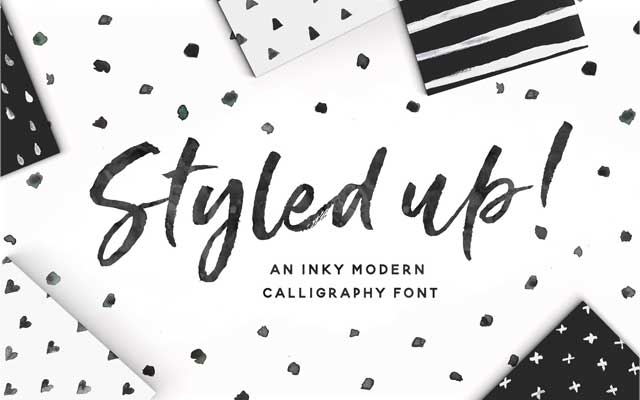 Styled Up Brush Calligraphy Font Styled Up Brush Calligraphy Font
