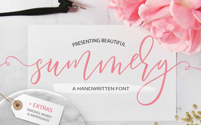 Summary Script Calligraphy Font Summary Script Calligraphy Font