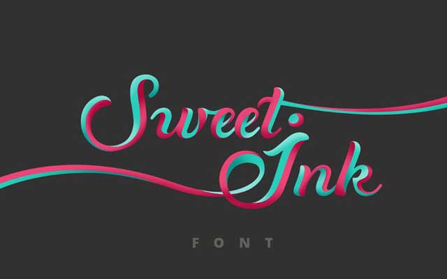 Sweet ink Calligraphy Font Sweet ink Calligraphy Font