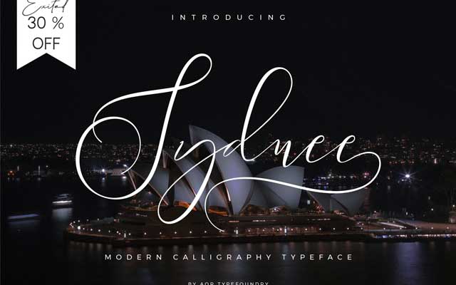 Sydnee Modern Calligraphy Font Sydnee Modern Calligraphy Font