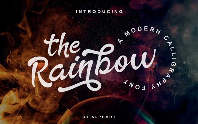 The Rainbow Calligraphy Font The Rainbow Calligraphy Font