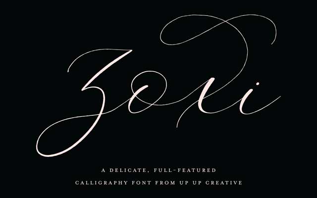 Zoxi a script Font Zoxi a script Font