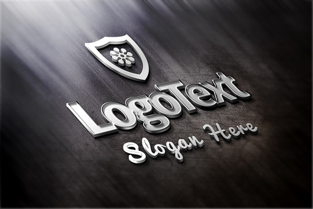 Black Background Logo Mockup PSD