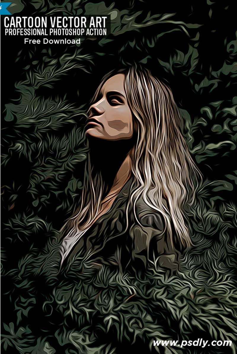 Cartoon Vector Art Photoshop Action