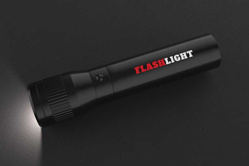 Flash Light Logo Mockup