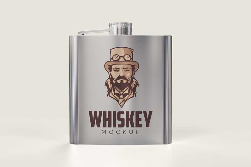 Flask Logo Mockup By PSDLY