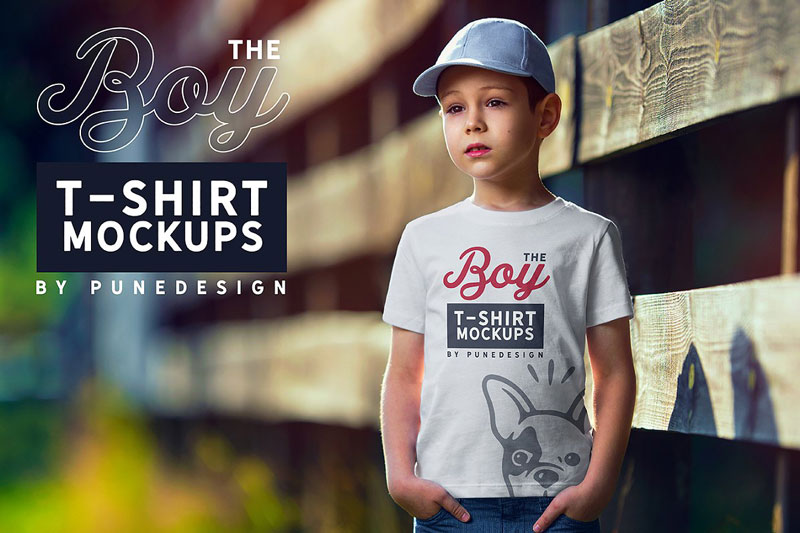 Boy T Shirt Mock Up Set