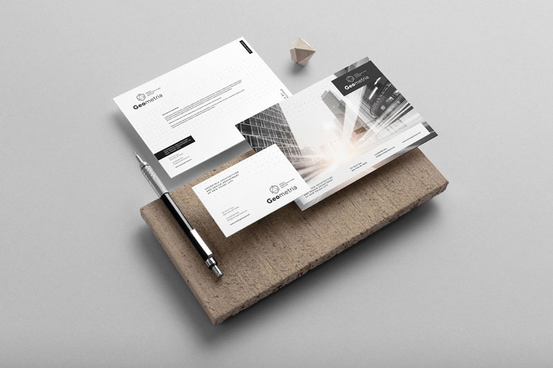 Geometria Branding Mockup 2 Geometria Branding Mockup 1