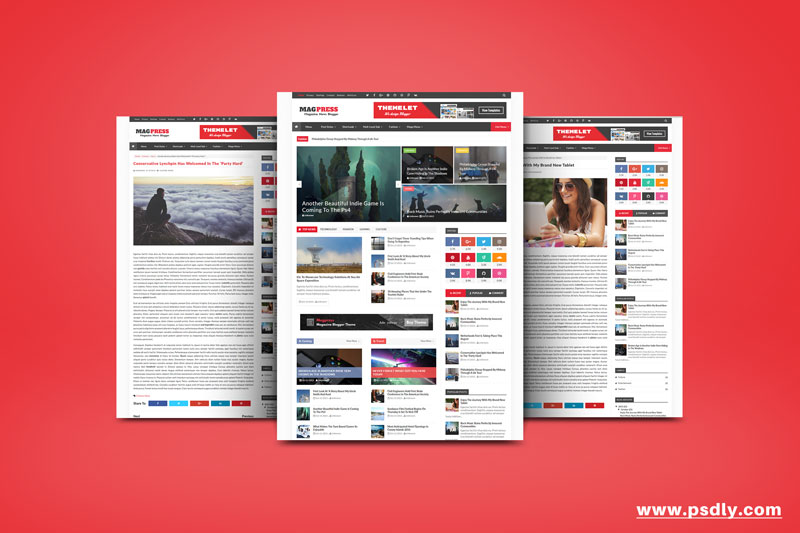 Magpress Magazine Responsive Blogger Template Premium FREE