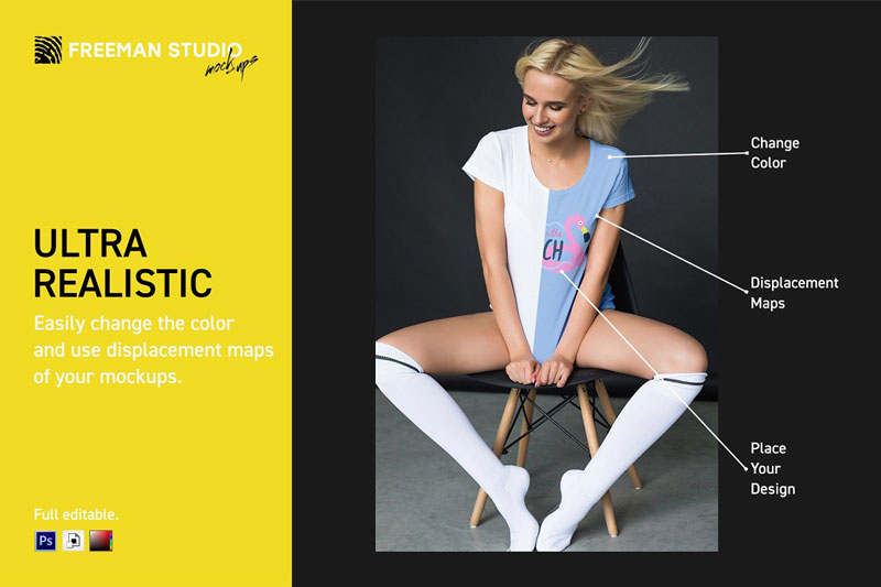 T-Shirt Mock-Up Set 2 T Shirt Mock Up Set 1.1