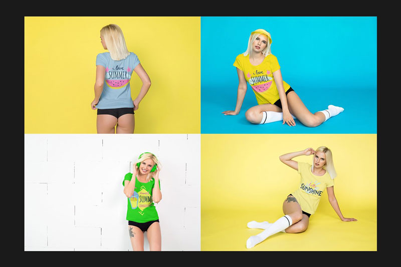 T-Shirt Mock-Up Set 3 T Shirt Mock Up Set 1