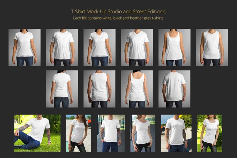 T-Shirt Mock-Up Set 5 T Shirt Mock Up Set 4 1