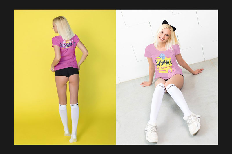 T-Shirt Mock-Up Set 7 T Shirt Mock Up Set 5