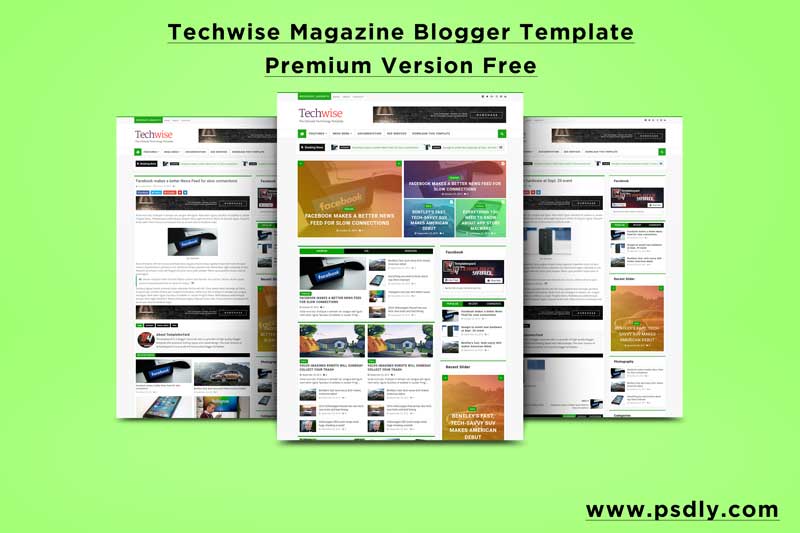 Techwise Magazine Blogger Template Premium Free