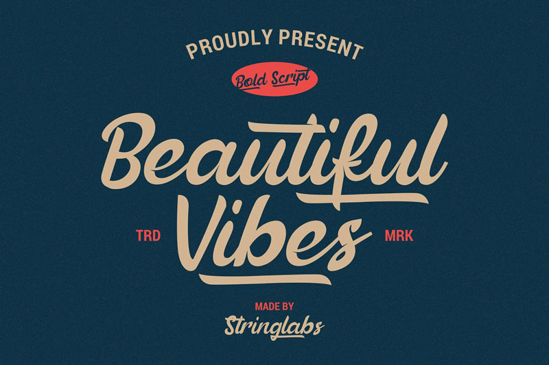 Beautiful Vibes Bold Script Font