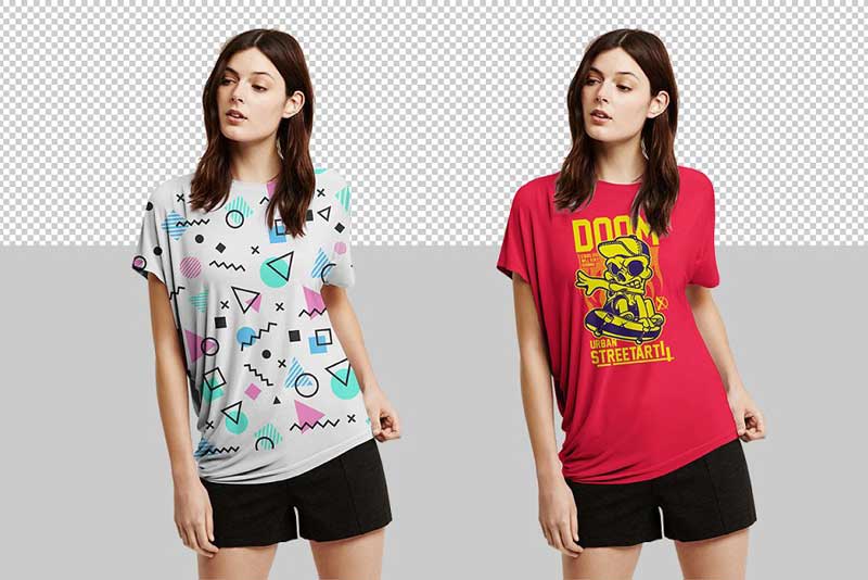 Women T-shirt Mock-up 1761134 Women T-shirt Mock-up 1761134