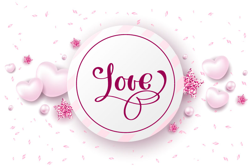 Happy valentine day festive sparkle layout template design 1