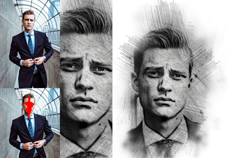 Pencil Sketch Photoshop Action 2