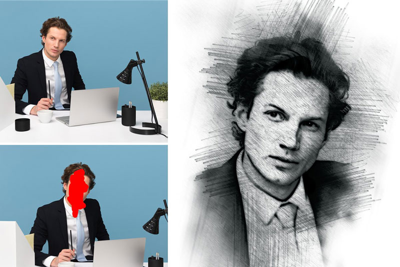 Pencil Sketch Photoshop Action 4