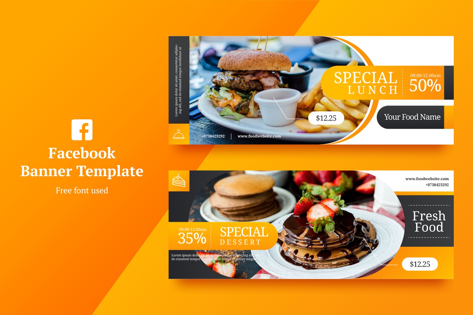 Food Facebook Banner 1,2 2 Preview Element 3