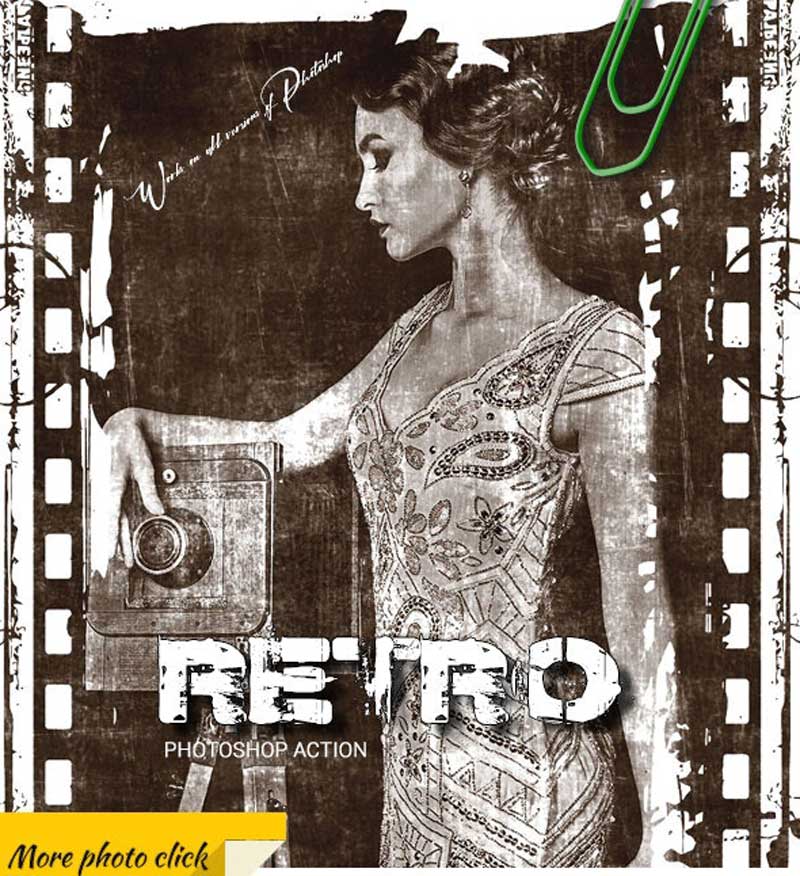 Retro Photoshop Action 25599015